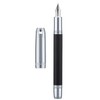 Jinhao 92 Pluma estilográfica negra plateada, punta media, metal sólido
