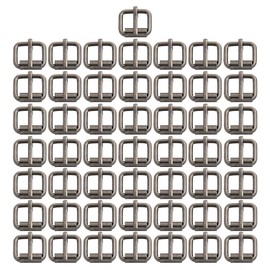 BIKICOCO Roller Buckle, 5/8 Inches Heel Rolling Bar Buckles for Bags Leather Webbing Straps, Gunmetal - Pack of 50