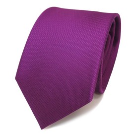 TigerTie Designer Silk Tie in Polka Dot Pattern - Tie Width 8 cm, Purple Purple