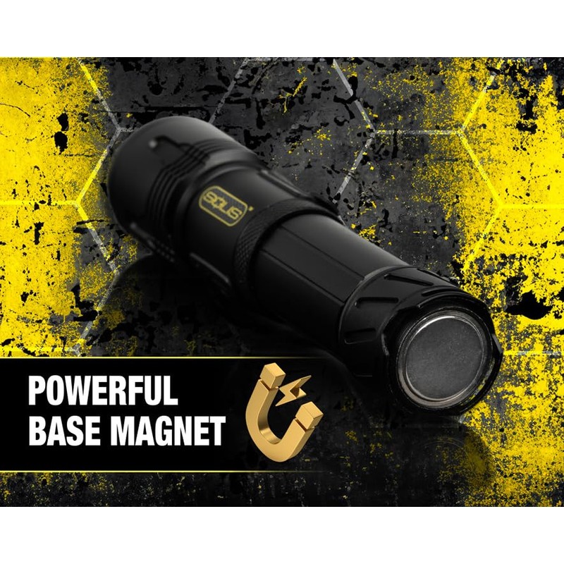 Jonard Tools Solis SOL-F1 Rechargeable Tactical Flashlight - 1500 Lumens,