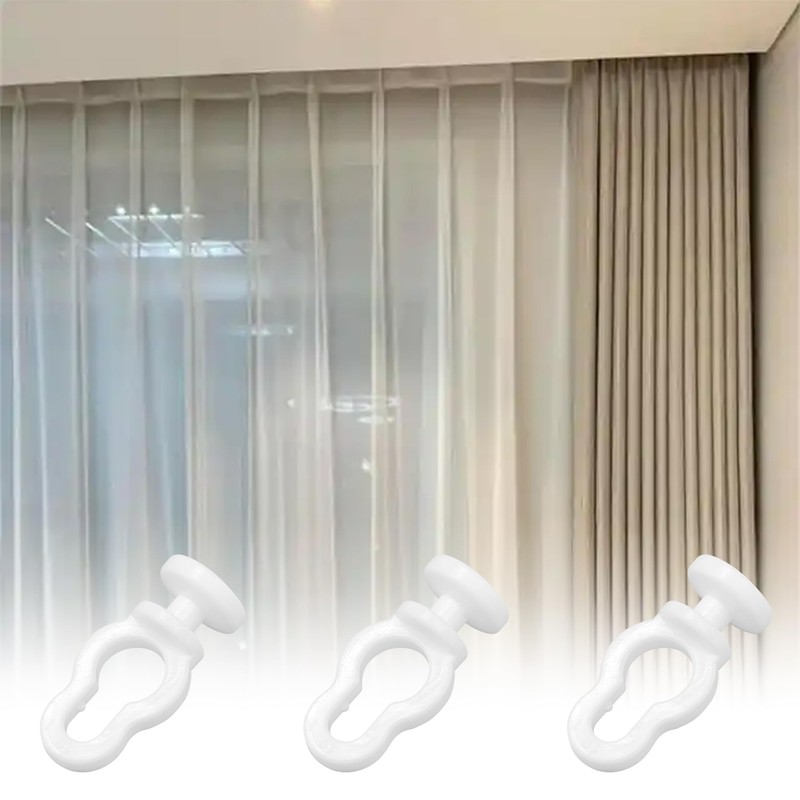 100 Pieces Plastic Curtain Track Rollers – Smooth and Durable