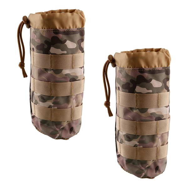 Tabanzhe Tactical Water Bottle Pouch-2PCS Molle Bottle Holder Military Drink