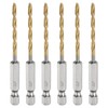 sourcing map 6pcs 1/4" Hex Shank Twist Drill Bits 3mm