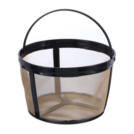 uxcell 12 Cup Coffee Filter Basket, Reusable Coffee Filter Brew Basket Replacement, Coffee Maker Filter Basket with Mesh Bottom, Gold