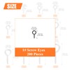 HELIFOUNER 200 Pieces 1# Screw Eyes, Screw in Eye Hooks,