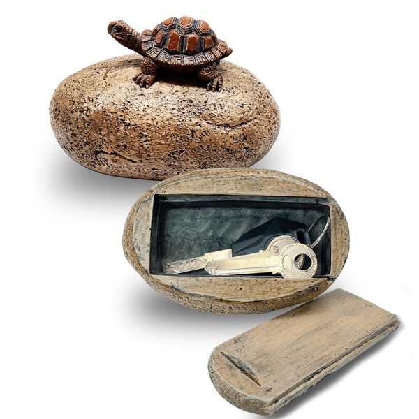 ANINIUCN Fake Rock Hidden Key Box for outside- Looks Feels