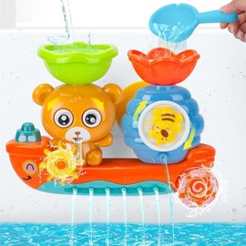 LYSSIID Juguetes para El Baño, Juguetes De Baño para Niños con 2 Potentes Ventosas, Juguetes Interactivos Multicolores Duraderos, Regalos Ideales para Niños Y Niñas, Juguetes Sensoriales.