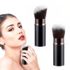 Grevosea Retractable Blusher Brush with Cover, 2 Pack Travel Makeup
