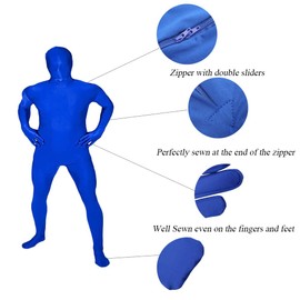 Aniler Men's and Women's Spandex Full Body Zentai Costume Bodysuit, Lime Green, Small