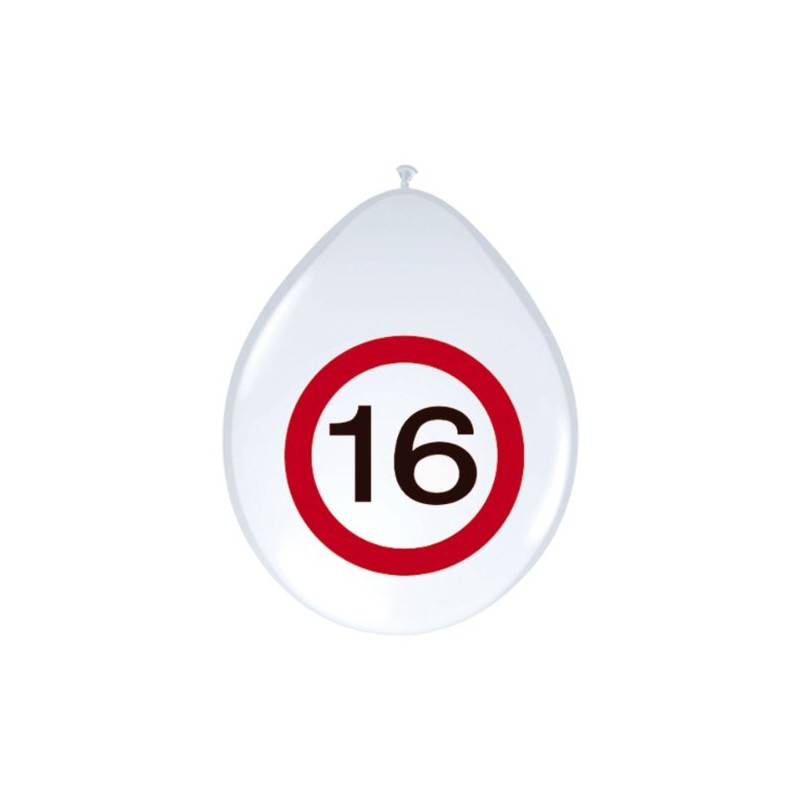 Folat - Traffic Sign Birthday Balloons 16 years - 12In