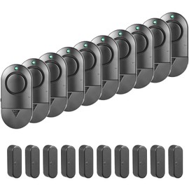 Window and Door Alarm, Door Alarm for Home Security, 120 DB Black Window Alarm for Kids Safety, Suitable for Pool, Homes, Offices, Cabinets (10 Pack)