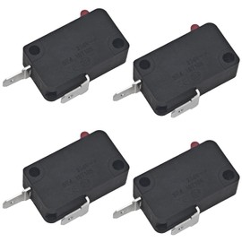 V-15-2C26-K Snap Action Micro Switch (Pack of 4) - 15A 125/250VAC Normally Closed (NC) Switch Replacement for OMRON Shurflo 2088 Series Pump