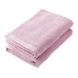 Toalla Muko, toalla diaria, un poco delgada, toalla Senshu, fabricada en Japón, 100% algodón, mismo color (toalla de baño, rosa antiguo)