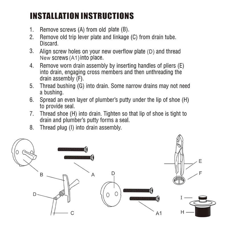 All Brass Bathtub Drain Lift & Turn Tub Trim Set