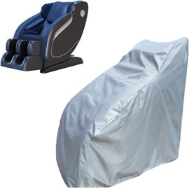 J&C Massage Chair Cover,Full Body Massage Chair Cover Protector Leather Disposable Sheet Living Room Recliner Chair Cover Dust-Proof Electric Chairs Cover (Silver)