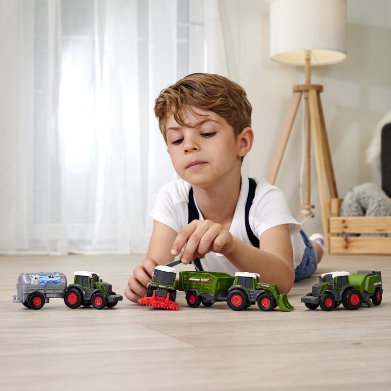 Dickie Toys Fendt Micro Team (9 cm) - Tractor Set