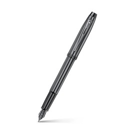 Sheaffer 100 E9375 Pearlescent Dark Gray Gunmetal with PVD Appointments Pen | Premium Gray Pen | Premium Pen Gift box (Fountain (Medium))