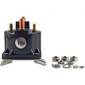 SPJIUQI 12V 4-Terminal 100 Amp Dump Trailer Solenoid Intermittent Duty Relay Replace for Prestolite SAZ-4201GJ SAZ-4201ER 070009 07522 PJ Dump Trailer KTI 190107 391-2-C BigTex 14k