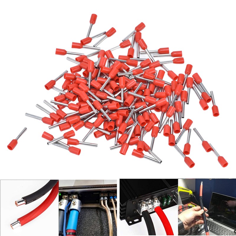 1000Pcs Insulated Ferrule Electrical Pin Crimp Terminals 20 AWG Cord