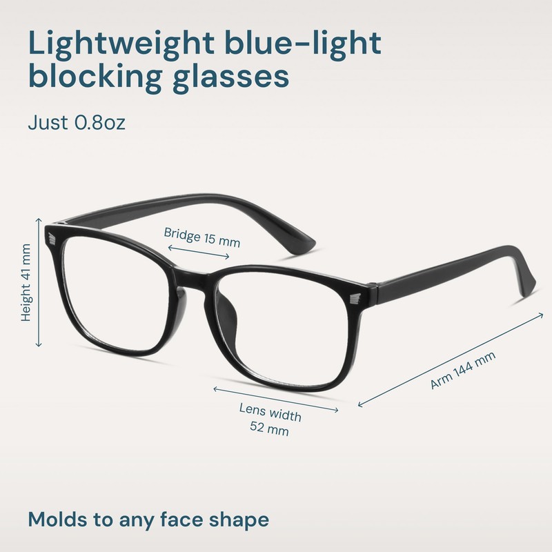 Gaoye Blue Light Blocking Glasses - Fashion Square Eyeglasses, Anti