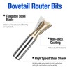 HUHAO Dovetail Router Bit 1/2" Shank 7/8" Dia Tungsten Carbide