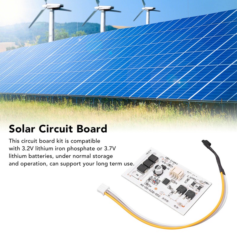 Solar Circuit Board Set Compatible with Lithium Batteries Solar Timing