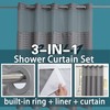 Conbo Mio No Hook Shower Curtain with Snap in Liner