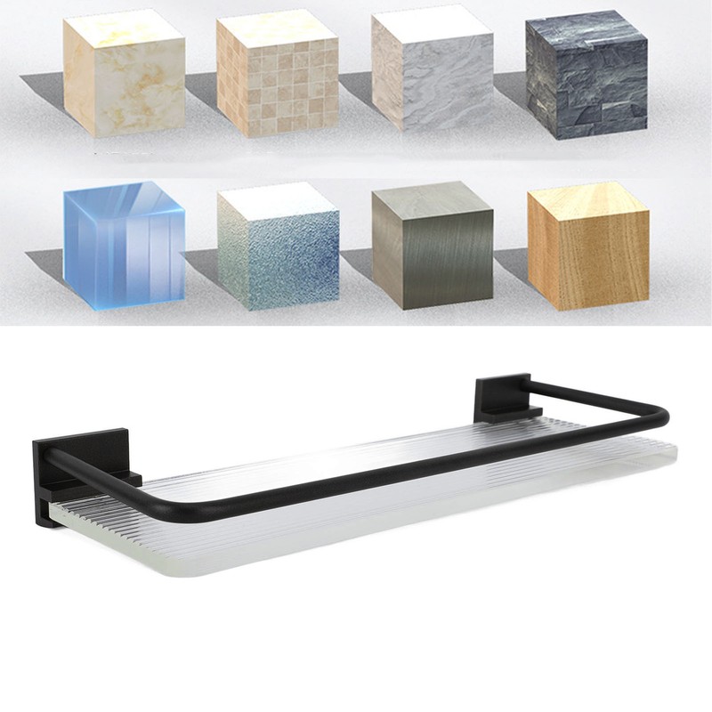 Floating Shelf Space Aluminum Acrylic Wall Mounted Decorative Storage Shelf
