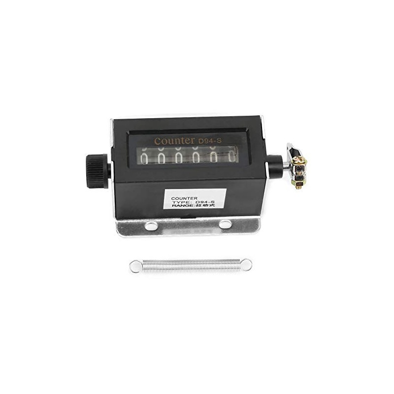 YWBL-WH D94-S Mechanical Counter 6-Digit Resettable Mechanical Draw Counter Counting