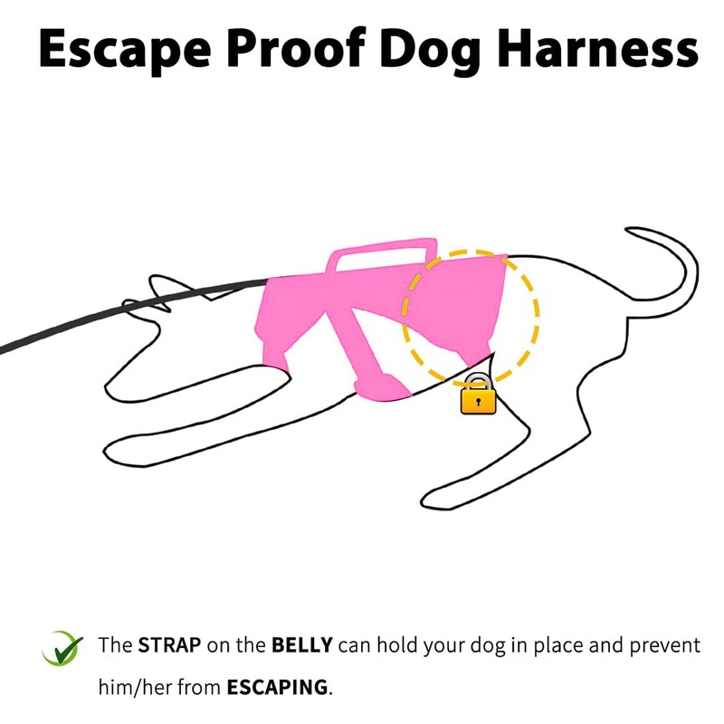 Huntboo Escape Proof Dog Harness, Escape Artist Harness, Reflective Dog