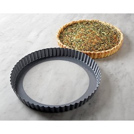 Fox Run 44513 Molde Antiadherente con Fondo Suelto para Tarta y Quiche, Redondo, Gris, 22,86 cm (9 ")