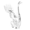 Coffee Spoon Holder Elegant Swan Shaped Alloy Mirror Polish Rich