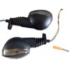 MotorToGo Front Turn Signals Assembly with SMOKE Lens Compatible for