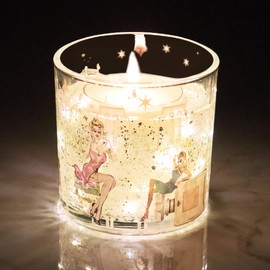 Memory Island Candles with LED Lights, Natural Aromatherapy Candle for Home Relaxation, Vanilla Scented Candles