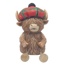 Highland Cow Money Box Tartan