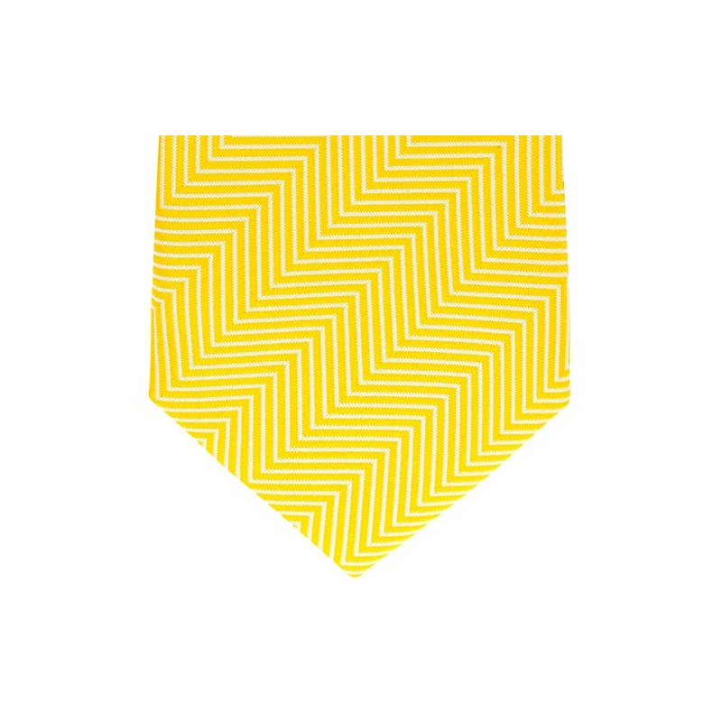 Retreez Boys Woven Tie Herringbone Striped - 8-10 Years, yellow