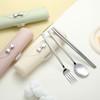 DEVICO Travel Silverware Set with Case, Portable Lunch Utensils Set