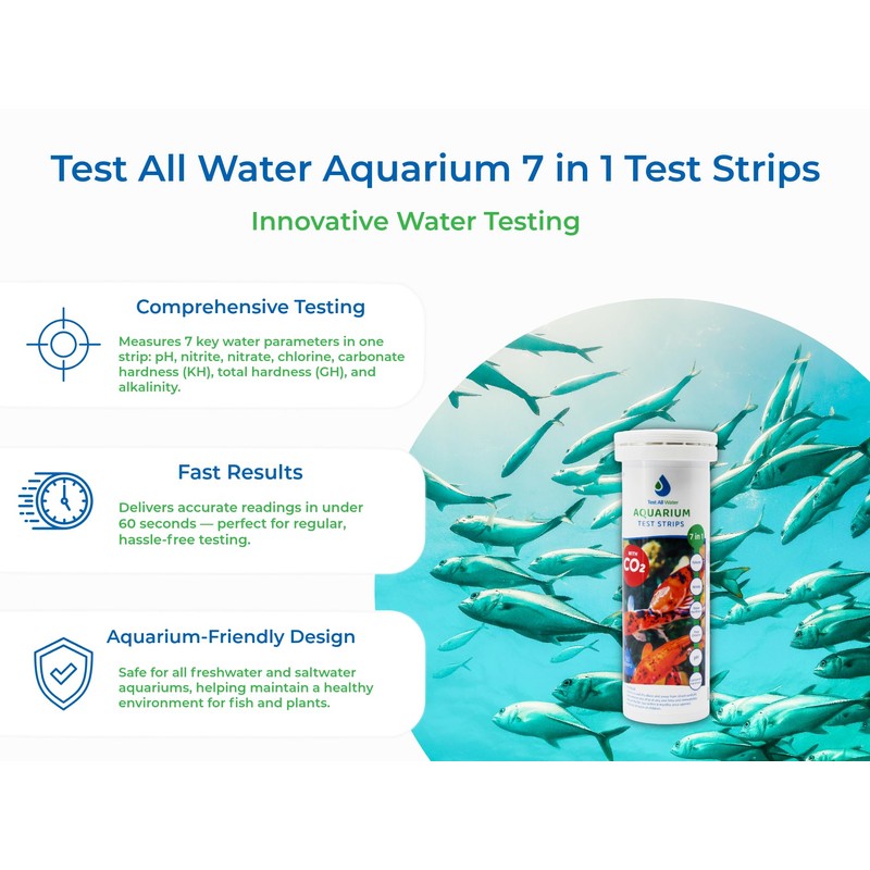 TEST ALL WATER - Aquarium 7 in 1 Test Strips
