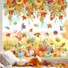 wondever Fall Sunflower Window Clings Autumn Harvest Hanging Flower Vine
