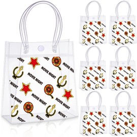 LemonRoad 24 Pcs Movie Night Party Treat Bags with Handles, 5.9x6.3x2.8 Inches Movie Night Goodie Bags Theater Candy Bag for Birthday Now Showing Party Supplies