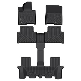 Auxko All Weather Floor Mats Fit for Kia Sorento Hybrid 2025 2024-2021(Include PHEV 22-25) TPE Rubber Liners Sorento Hybrid Accessories Set All Season Odorless Anti-Slip Floor Mats