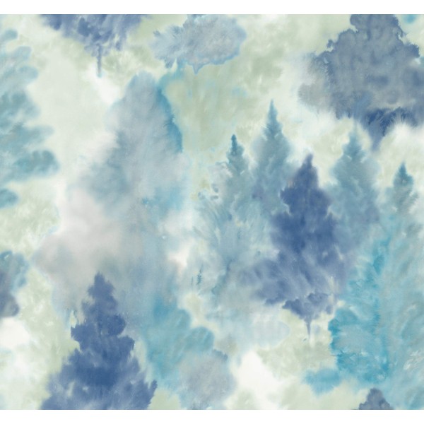 Decor Direct WQAH41202 Pattern Wallpaper Roll, Metallic Sky Blue, Cerulean,