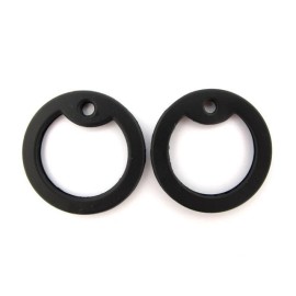 4 Black Silicone Military Army Dog Tag Silencers Rubber Silencer