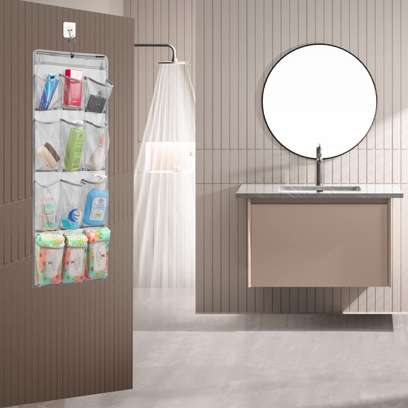 ANZORG Mesh Shower Organizer Hanging Caddy Quick Dry Bathroom Storage