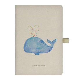 Mr. & Mrs. Panda DIN A5 Cotton Whale Confetti Notebook, Gift, Address Book, Notes, Entry Book, Sketchbook, Notepad, Holiday, Diary