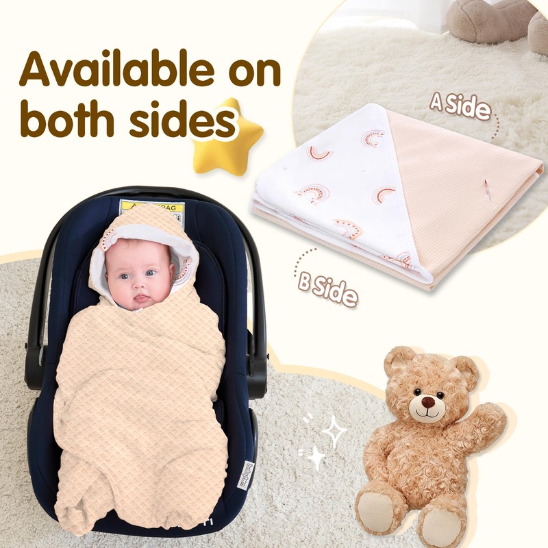 Miracle Baby Car Seat Swaddle Blanket for Babies, Waffle Carseat