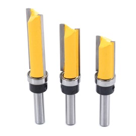 DingGreat 3 Pieces 8 mm Shank Flush Cutter, Groove Cutter Wood Cutter Professional Accessories, Wood Cutter Router Bit Router Bit Router Cutter