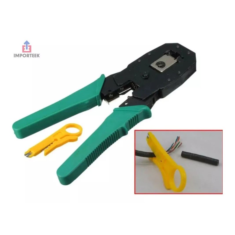 Importeek Pinza Ponchadoras Rj45 Cortador Pela Cables Telefonico Red