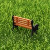 Hsthe Sea 10pcs Painted Model Patio Bench Miniature Building Train