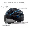 PEGGS Casco De Bicicleta De Ciclismo De Montaña Con Luz